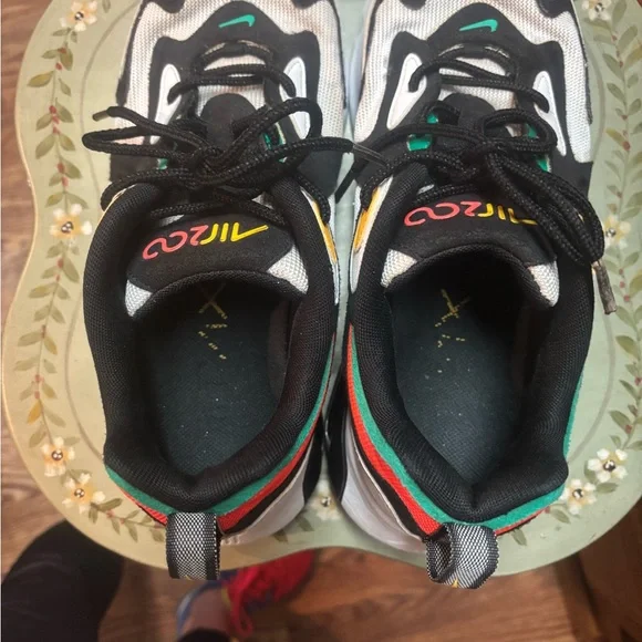 Black and White Chunky Sneakers with Cushioned Sole - Picture 5 of 6